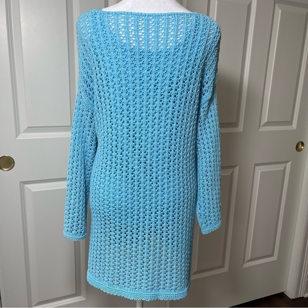 J. Jill Two-Piece Crochet Cotton Sweater and Tank Set - Picture 3 of 16